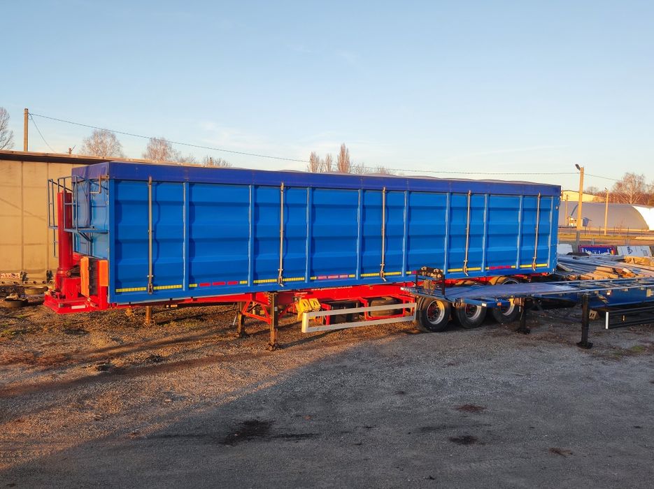 Самоскид контейнеровоз зерновоз заводський полуприцеп 68 кубів