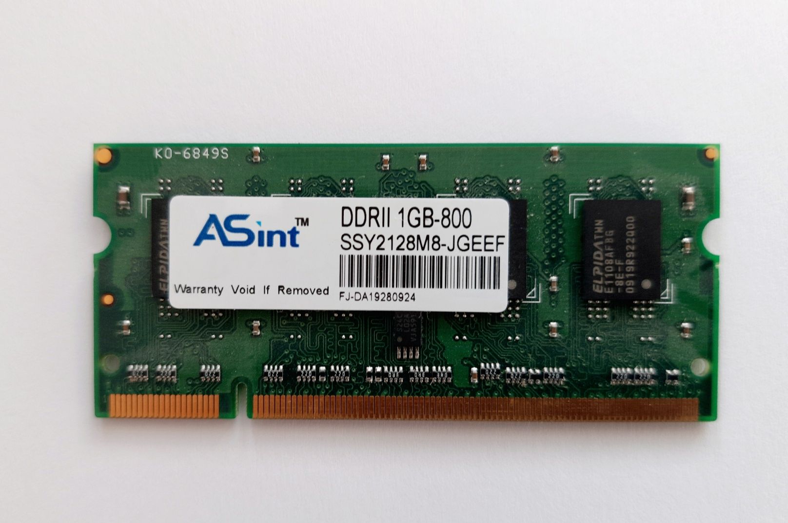 Pamięć RAM DDR2 1GB 800MHz  SO-DIMM do laptopa