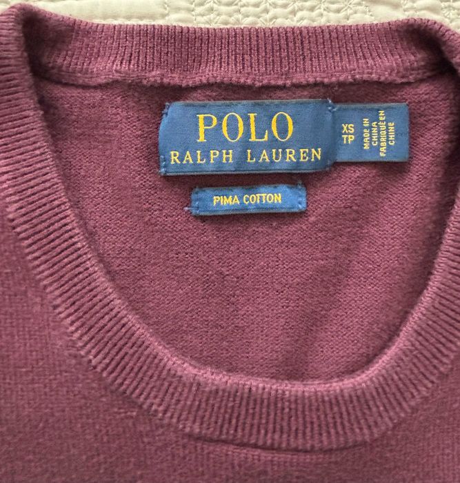 Pullover malha algodão bordô XS - Polo Ralph Lauren