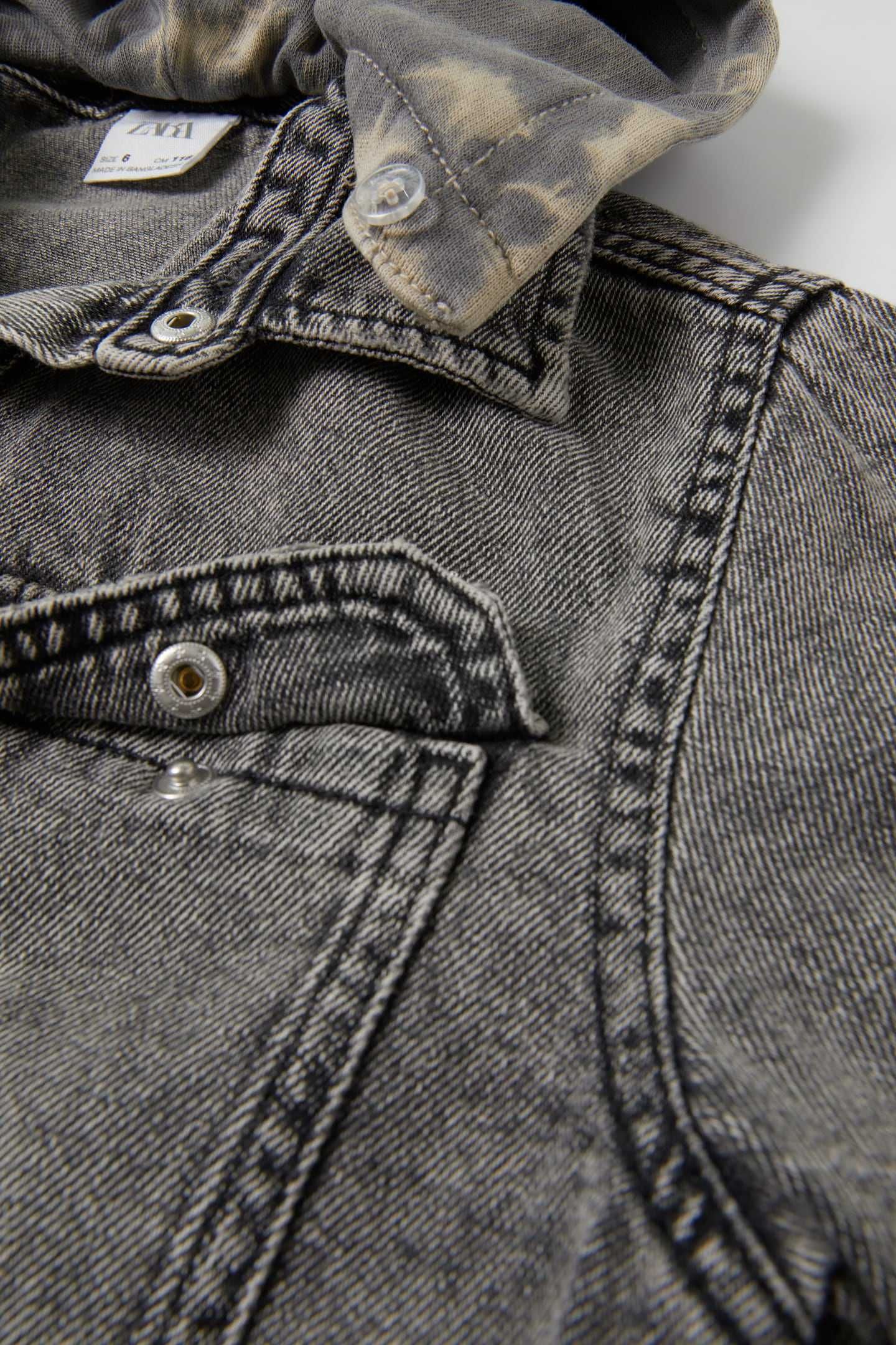ZARA koszula kurtka koszulowa jeansowa szary denim  164