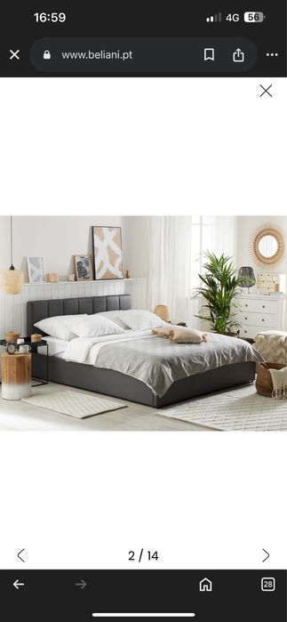 Cama de casal Beliani Sommier (Excelente estado)