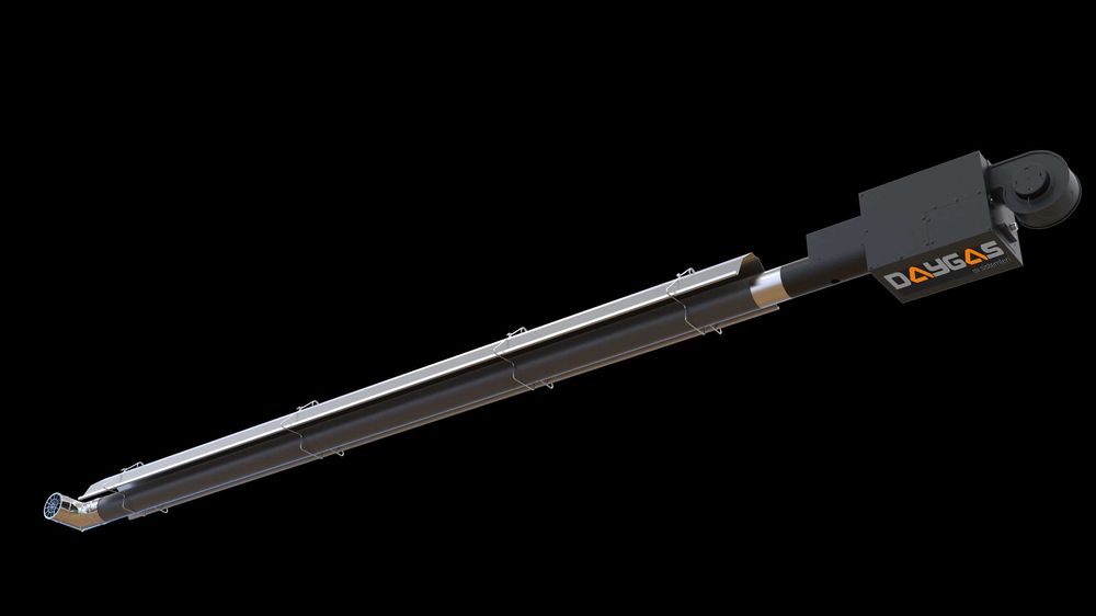 Promiennik gazowy rurowy 12 metrowy ogrzewanie hali magazynu, 35 kW