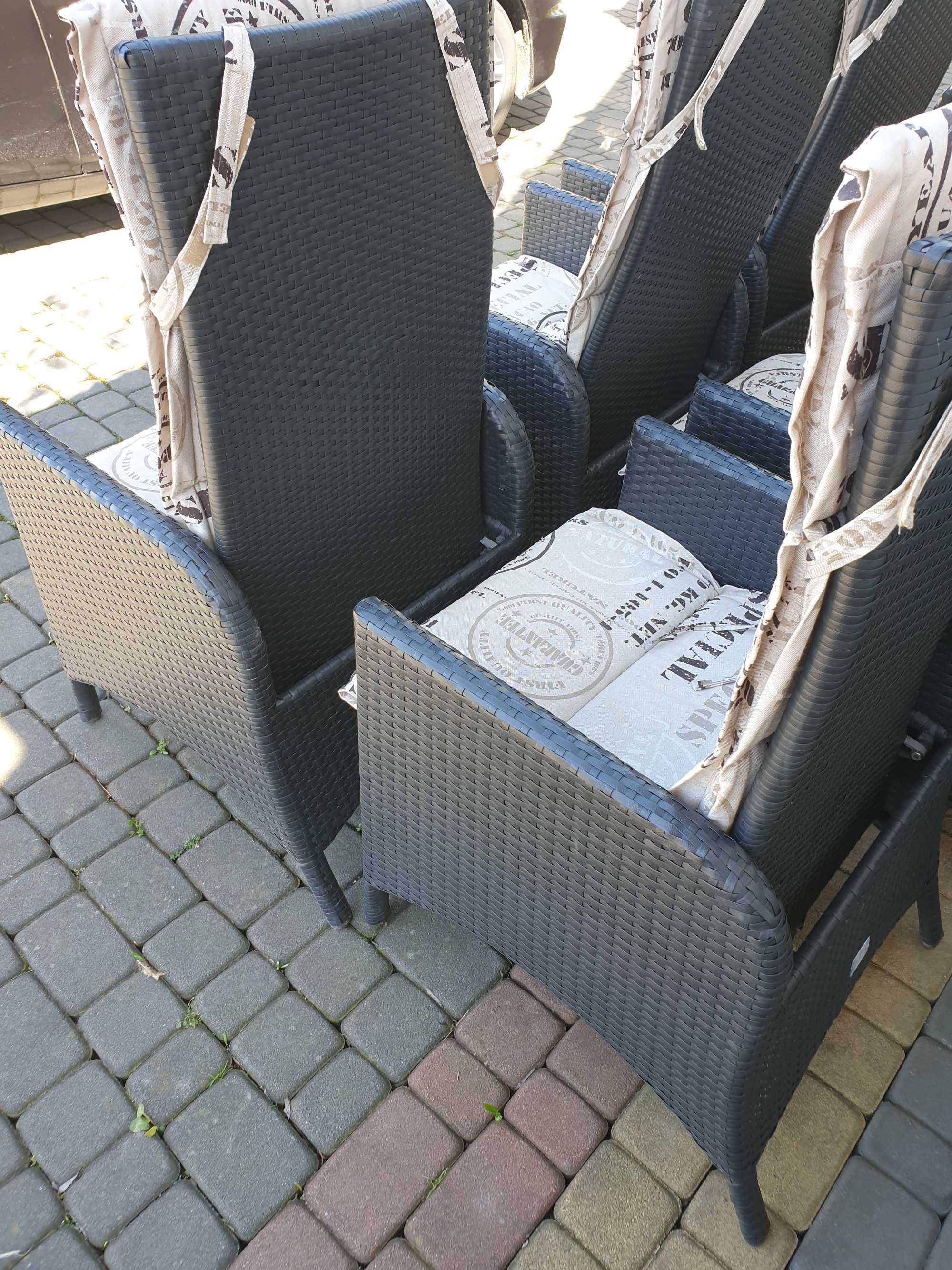 6 regulowanych krzeseł ogrodowych na taras B7 club