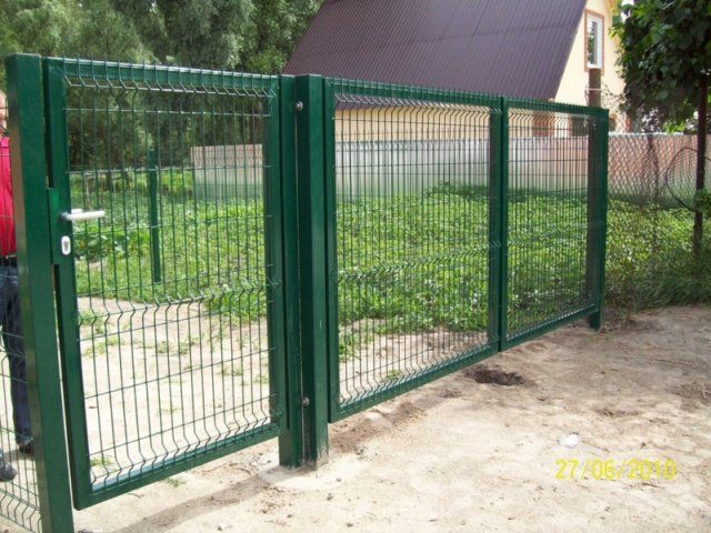 Сетка сварная Забор секционный 3Д КАЛИТКА ВОРОТА Установка