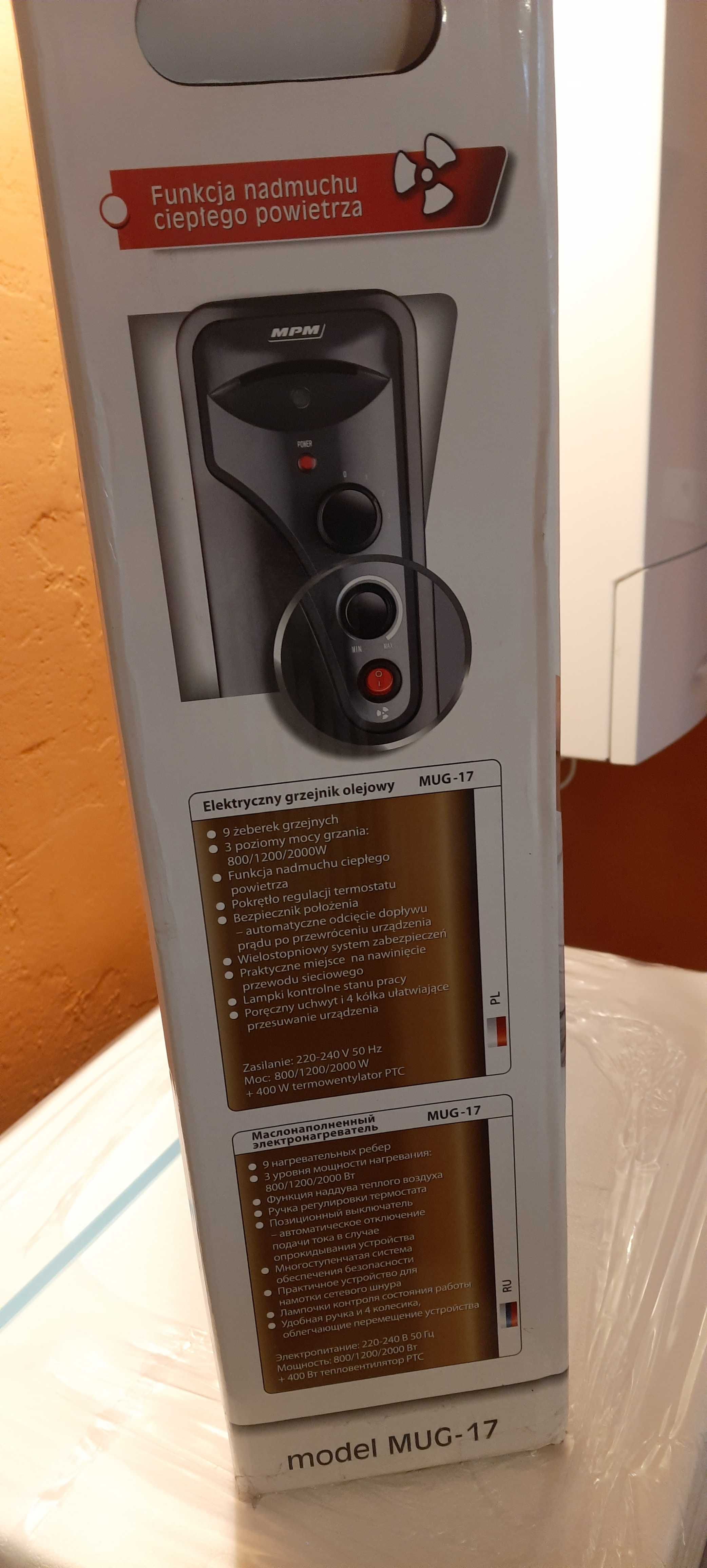 MPM elektryczny grzejnik olejowy MUG-17 NOWY