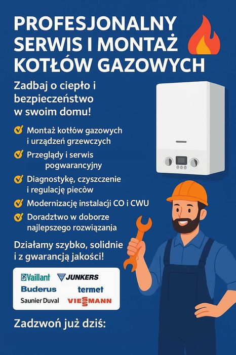 Serwis kotłów gazowych / podgrzewaczy wody