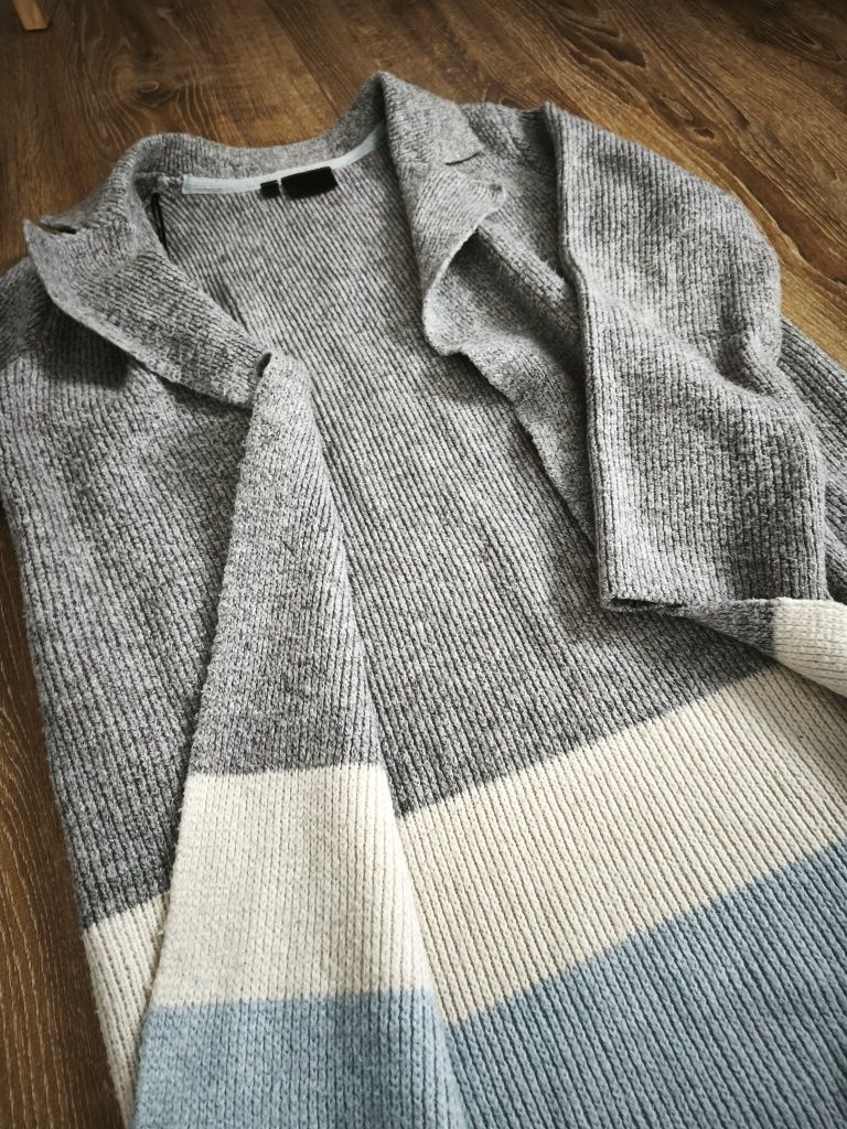 Gruby sweter kardigan damski