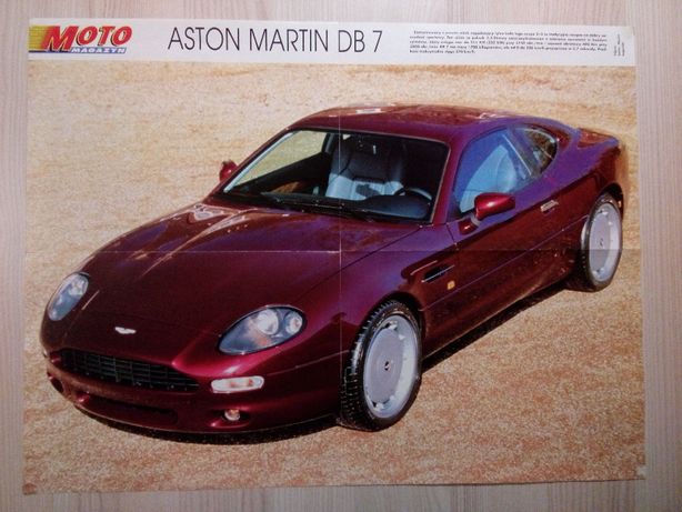 Plakat Poster Aston Martin DB7 41cm x 54cm Samochody Auto Cars UK GB