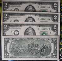 2 Dolary USA 4 sztuki Thomas Jefferson-mennicze