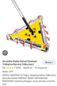 Szczotka kaska swivel sweeper ręczny odkurzacz trojkatna