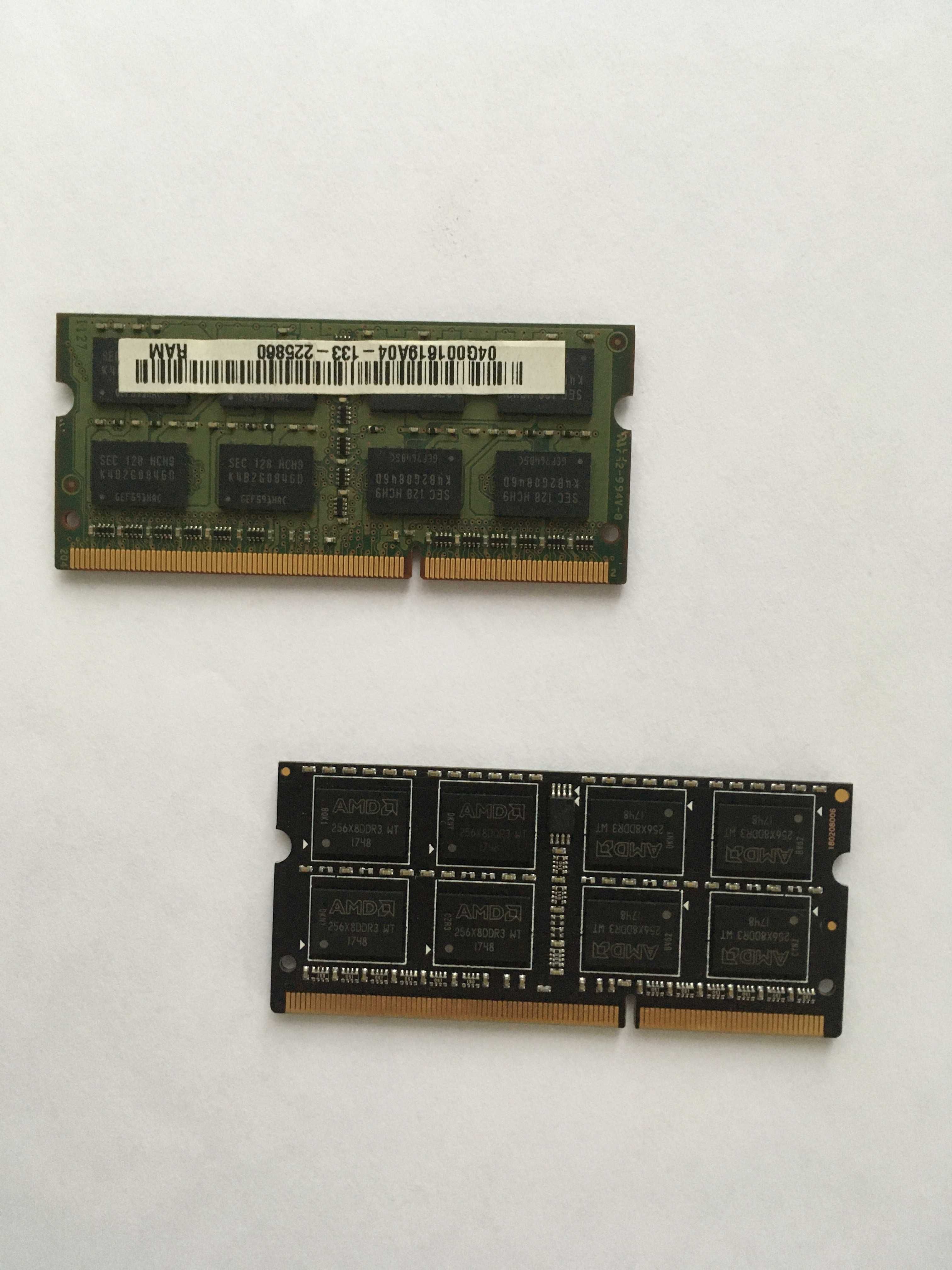 Оперативна пам'ять DDR3 8GB(Дві планки Samsung та AMD)