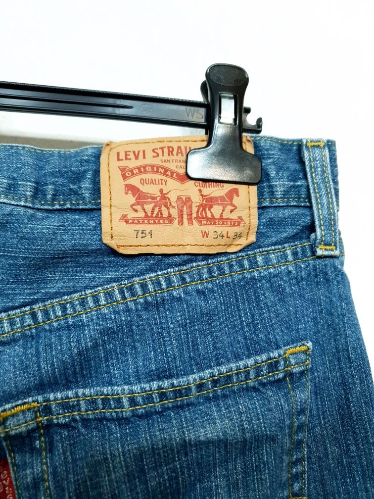 Spodnie jeansowe męskie Levis 751 W34 L34 M