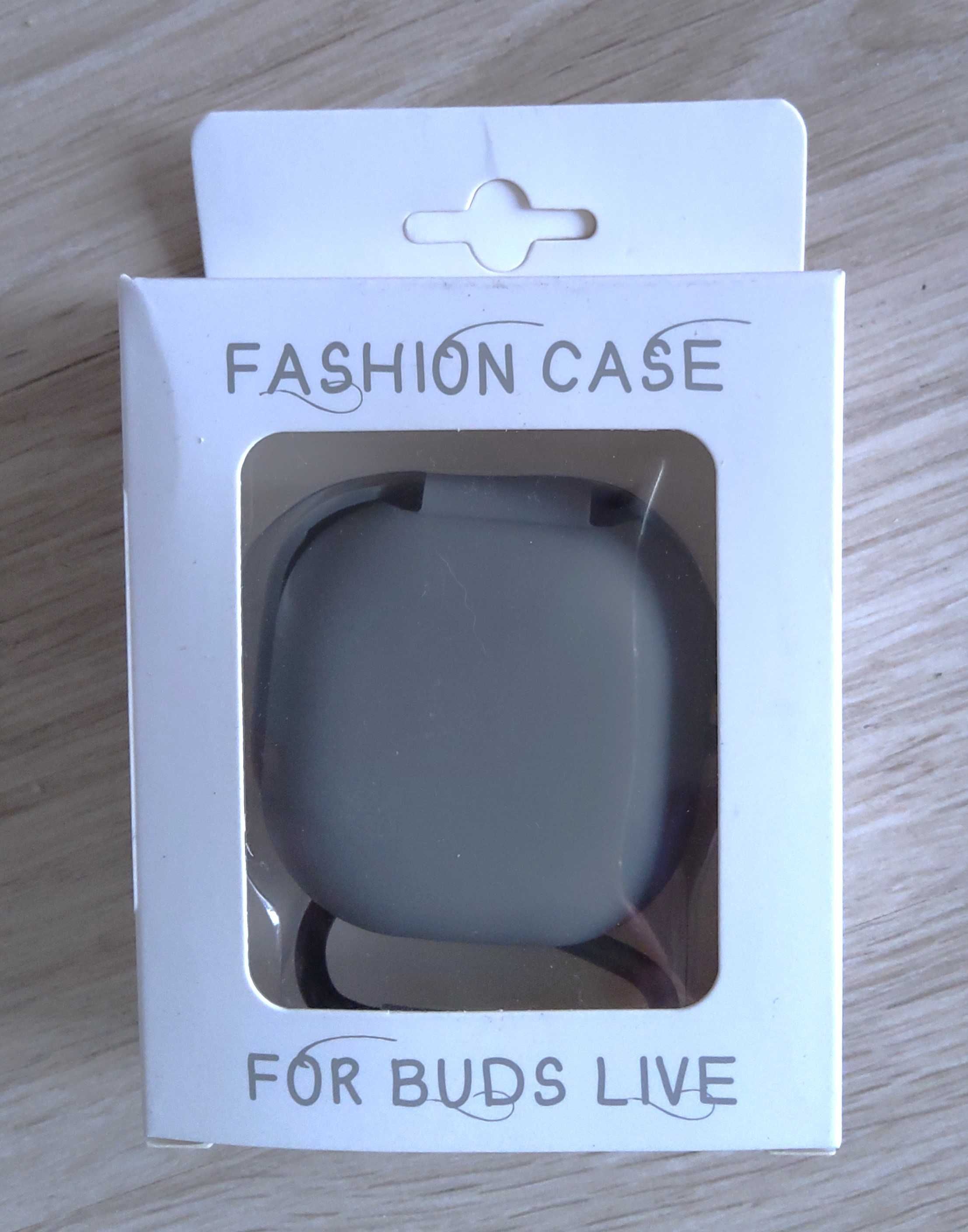 Szare silikonowe etui case pokrowiec na słuchawki Samsung Buds Live