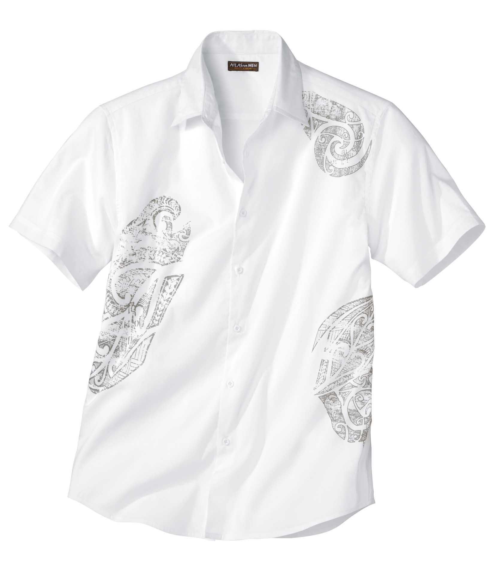 Koszula bawełniana biała z krótkim rękawem 3XL R1010 ATLAS FOR MEN