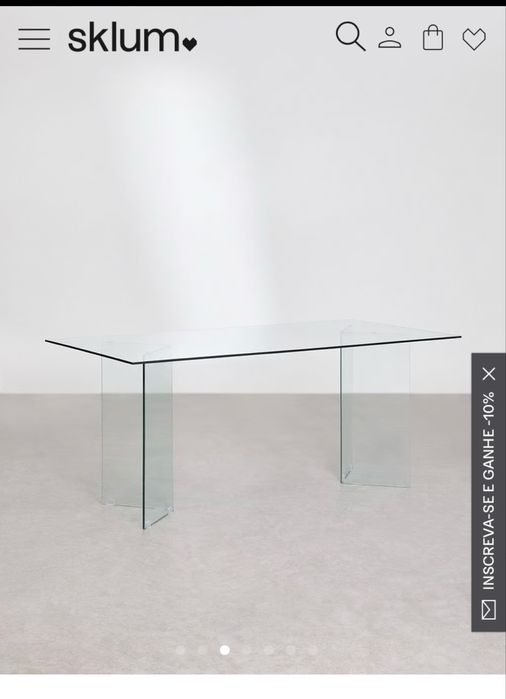 Mesa de vidro 6 lugares