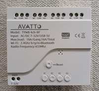 WiFi реле Avatto 4-канальне на din рейку сухі контакти 12в, 7-32в, USB