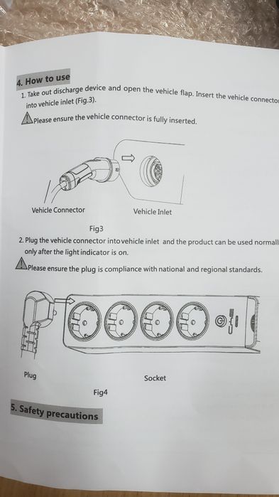 Розрядний адаптер V2L (повербанк з інвертора електромобіля)