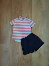 Нарядный набор/рубашка с коротким рукавом для мальчика/черные шорты