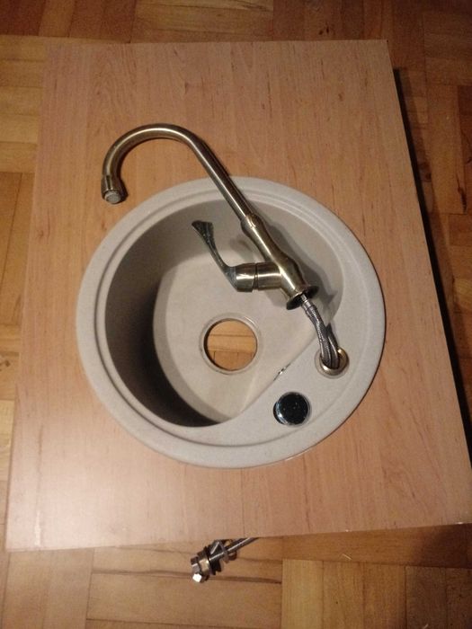 Blat kuchenny 80x60 Bateria Zlewozmywak Granit Kamień