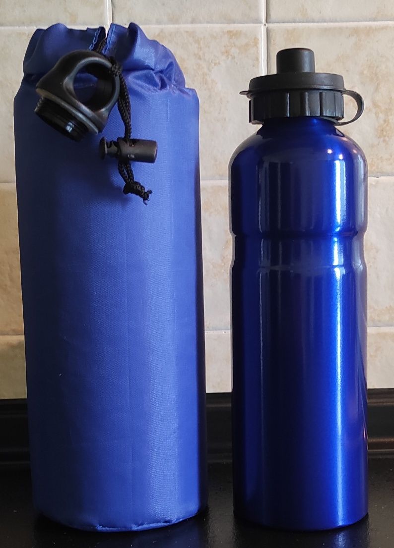 Металлические бутылочки в термочехле, для воды,спортивного питания итд