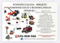 Wynajem Glebogryzarka/Wertykulator/Wiertnica/Karcher/Piiła/odkurzacz
