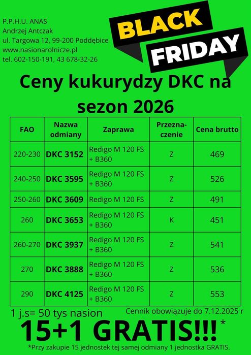 Kukurydza DKC 3595 Najlepsza na najsłabsze!!!