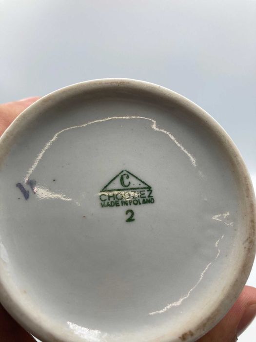 Zestaw porcelana Chodzież, mlecznik + 6 szklanek ALDONA