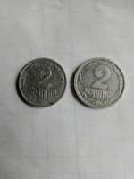 Монета 2 копійки 1993/1994года алюминий. Подковы .
