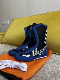 Боксерки замшевые Zelart, синие BO-2299, обувь для бокса