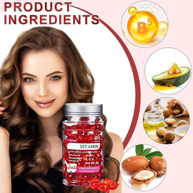 Kapsułki z serum witaminowym do włosów