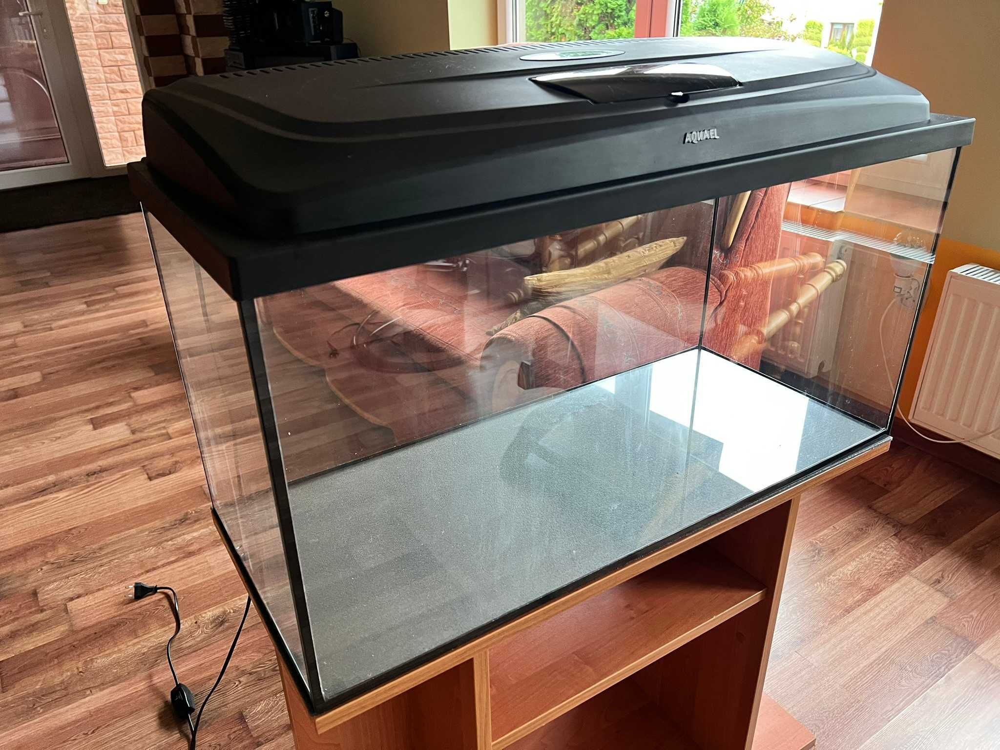 Akwarium 80 cm 112 L Pokrywa Aquael Świetlówka Leddy Tube 14W