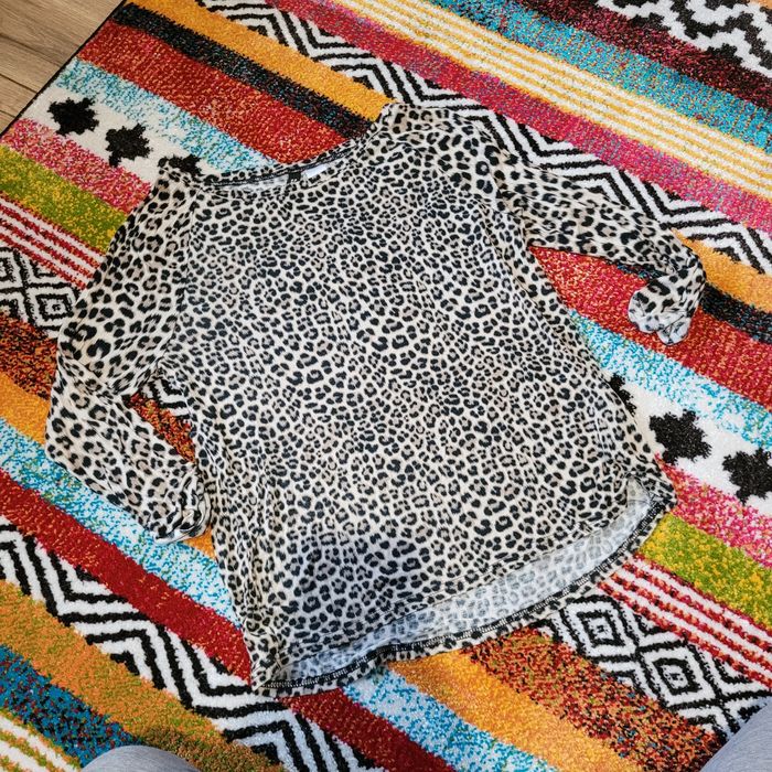 Bluzka H&M panterka Divided XS 34 koszulka top