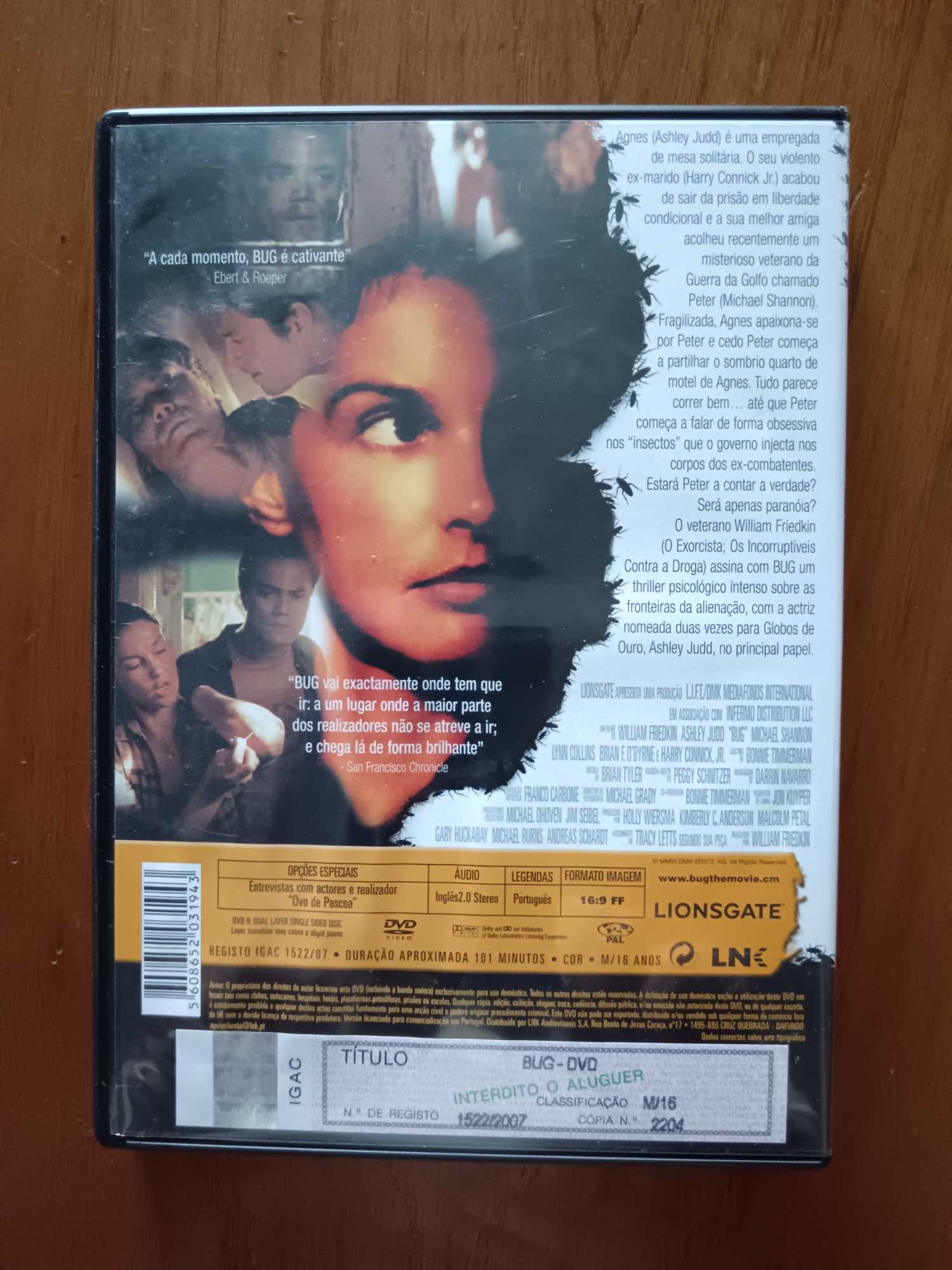 filme dvd original - bug