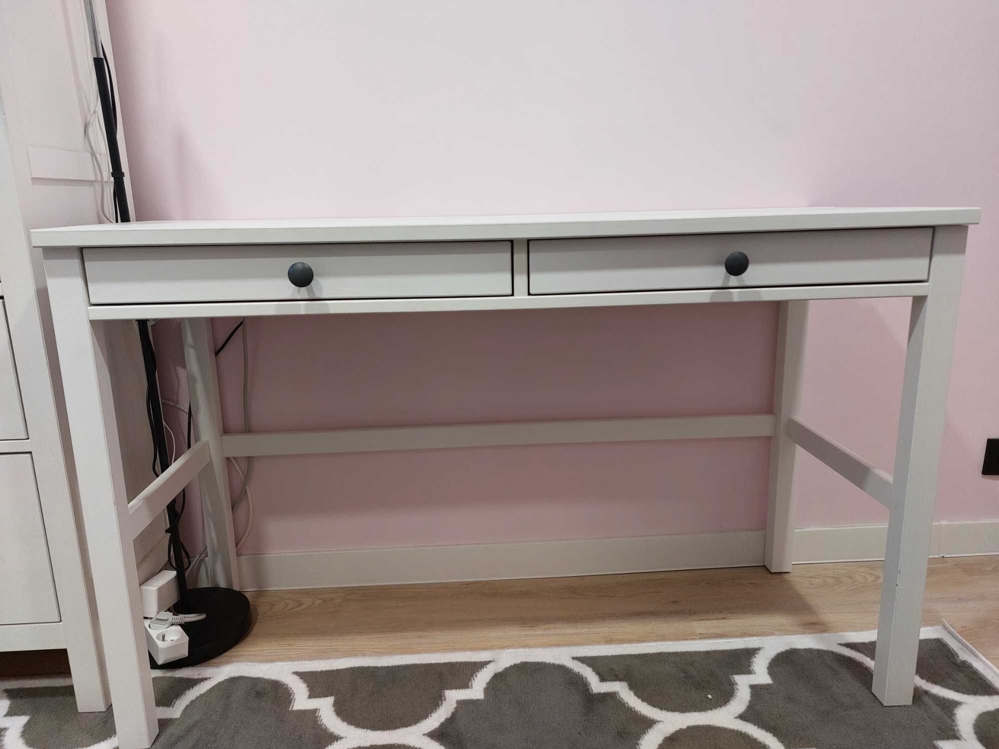 Biurko HEMNES z IKEA z 2 szufladami - 47x120x75 cm