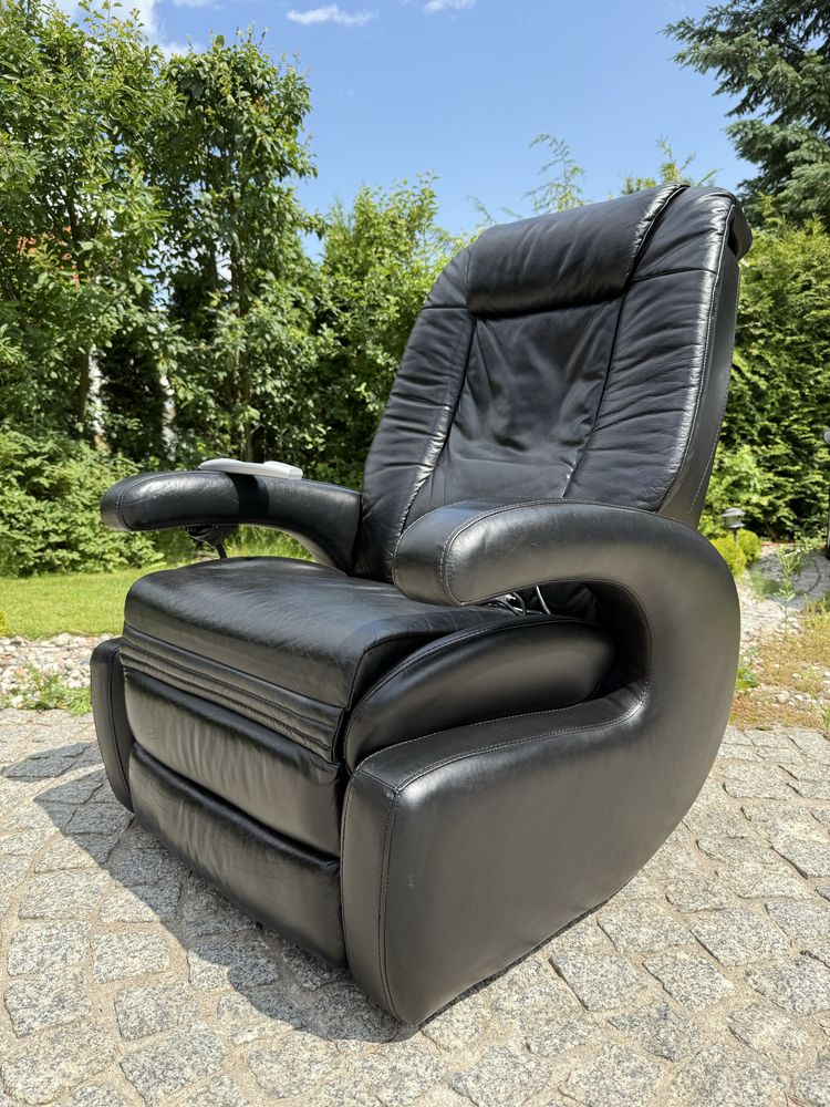fotel CIAR SpA MF 2000  z masażem i funkcją relax rozkładany skóra