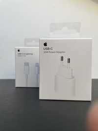 Zestaw Adapter 20W typ C plus kabel 1 m typ C Apple iPhone