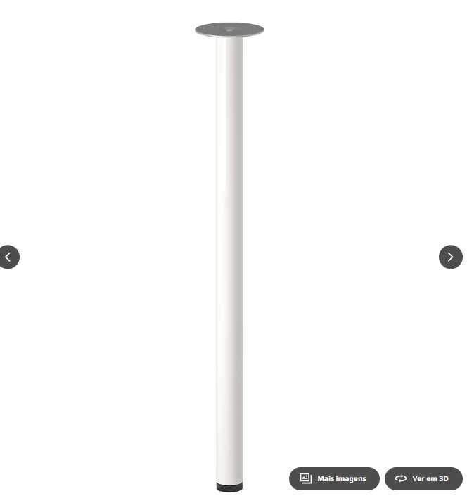 Secretária IKEA LAGKAPTEN / ADILS, carvalho e branco, 120x60 cm
