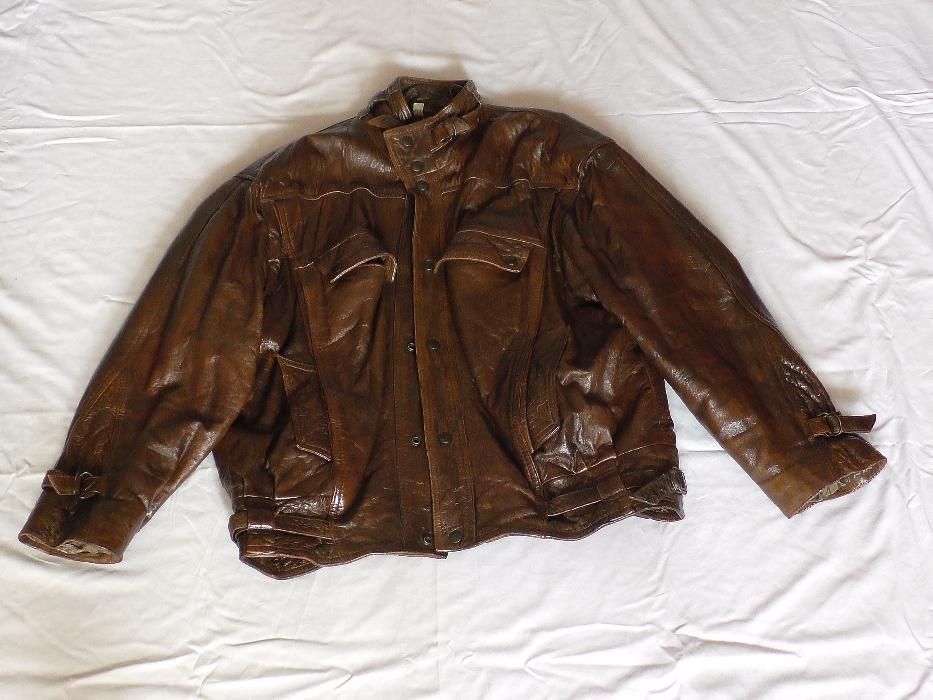 Куртка кожаная мужская Reat Gealhe(Италия) раз.52, цвет-коричневый