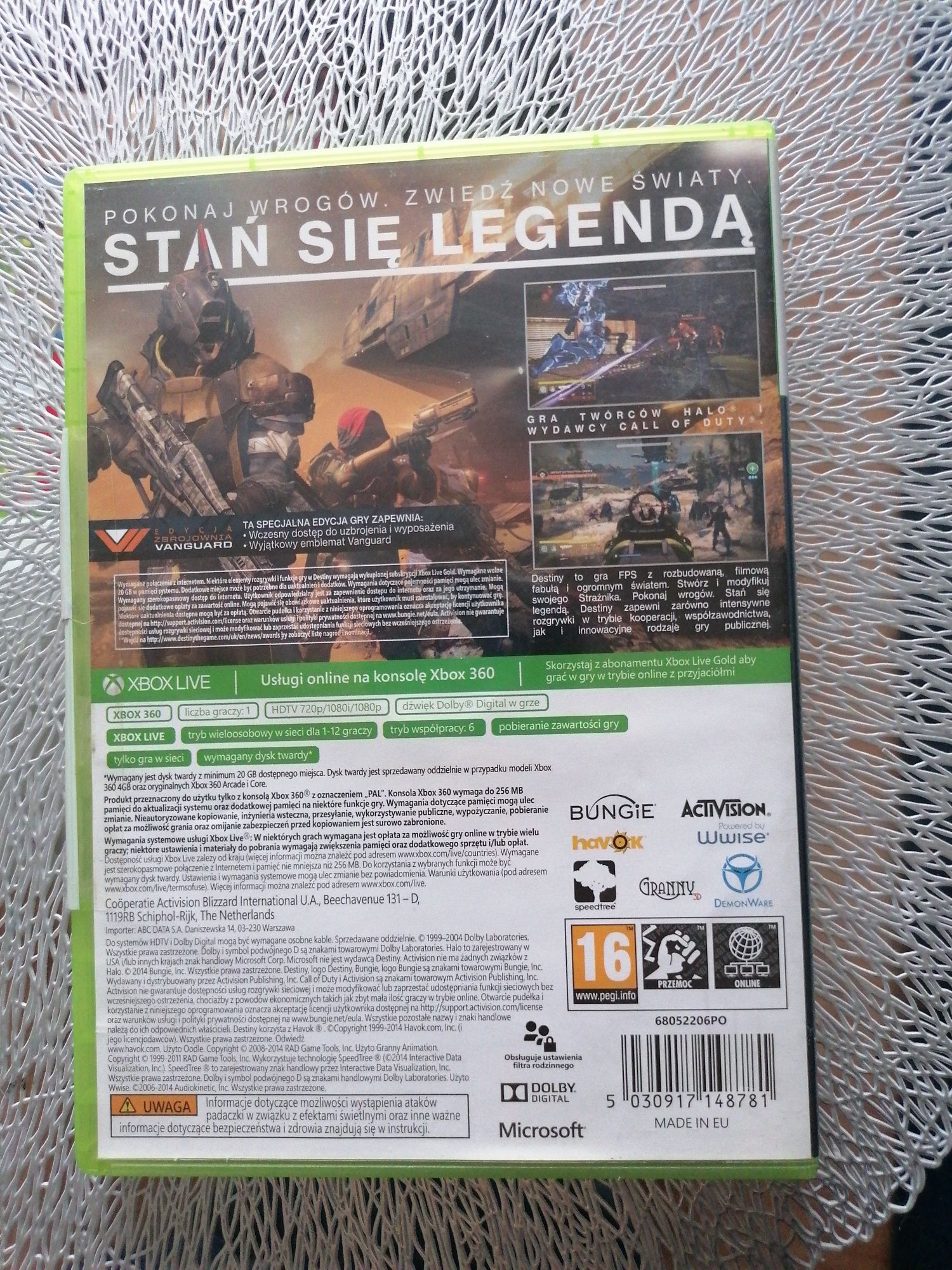 Gra destiny xbox360