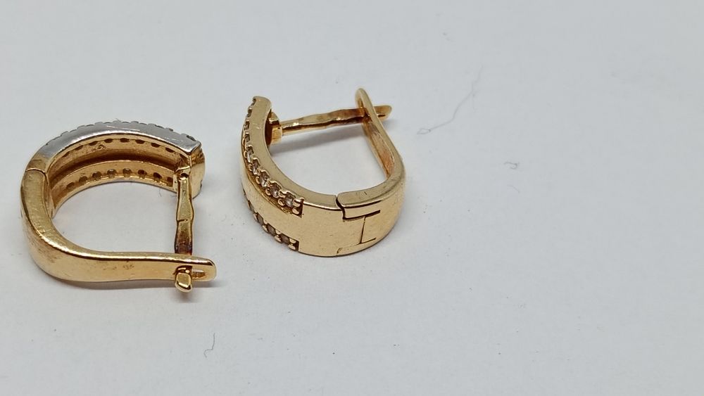Kolczyki damskie złote 585 14k 3.12g na klik komis Madej Gorlice