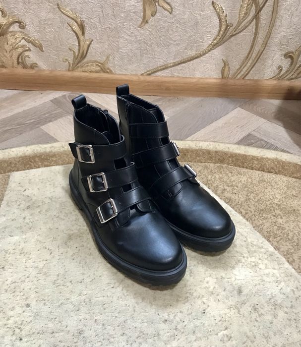 Козаки короткие 39, Кожанные ботинки, челси41р, ботинки на каблуке 41