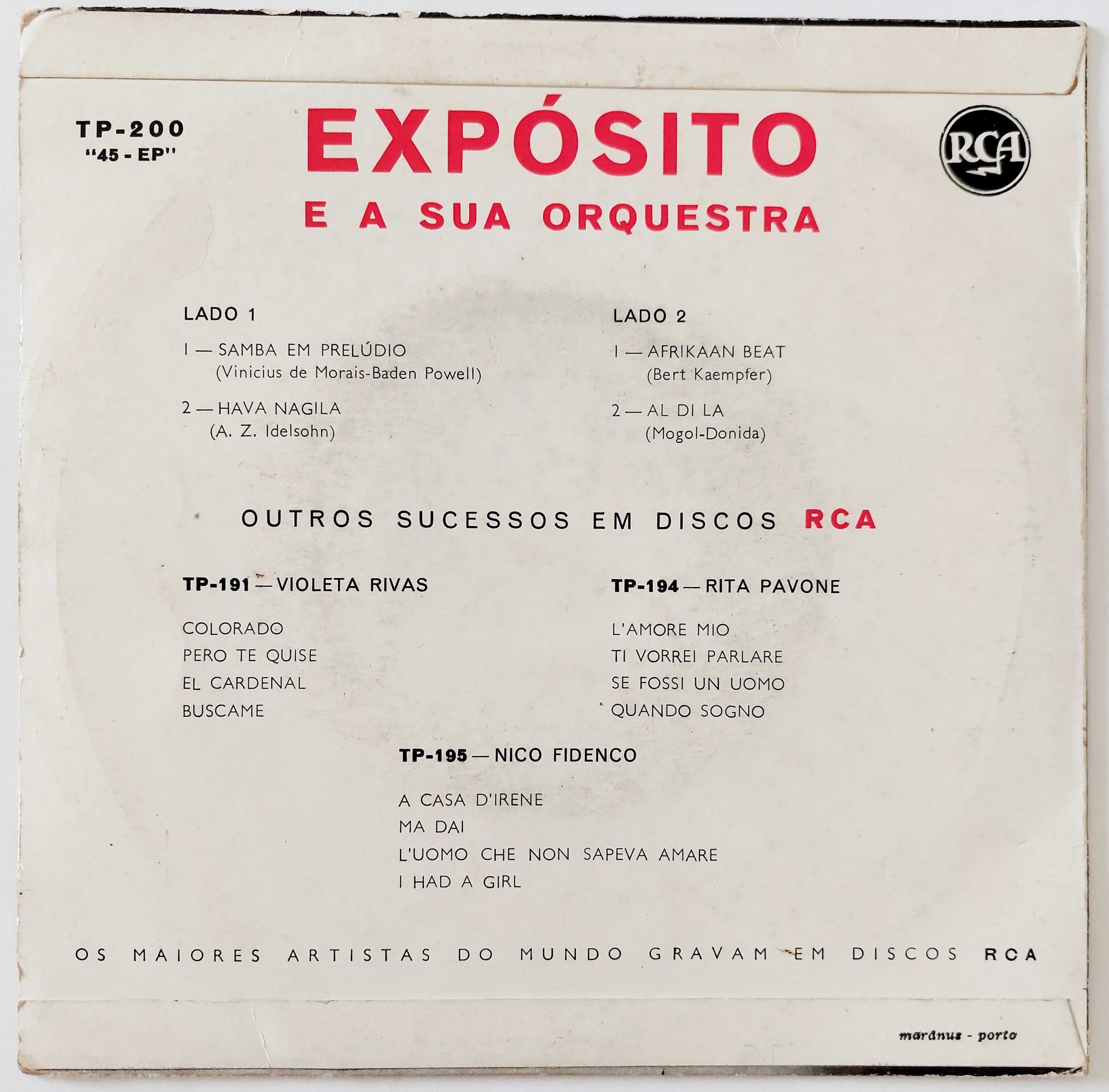 Vinyl 45 EP Expósito e a Sua Orquestra