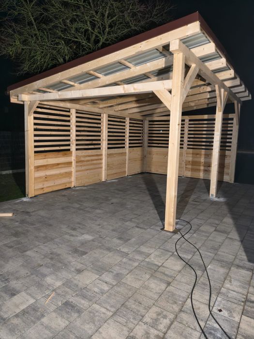 Wolnostojąca wiata garażowa 3 x5 m