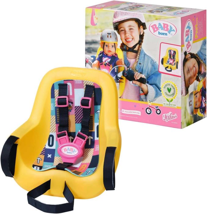 Велокресло для куклы Baby Born 830048 Bicycle Seat Yellow