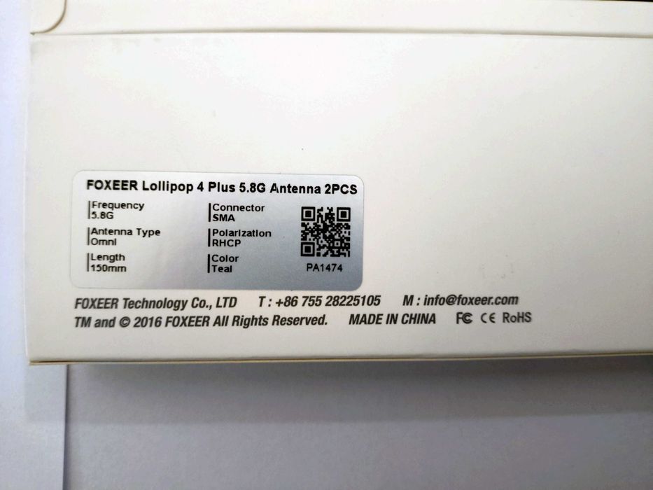 FOXEER FPV Antenna Lollipop 4 Plus 4+ RHCP