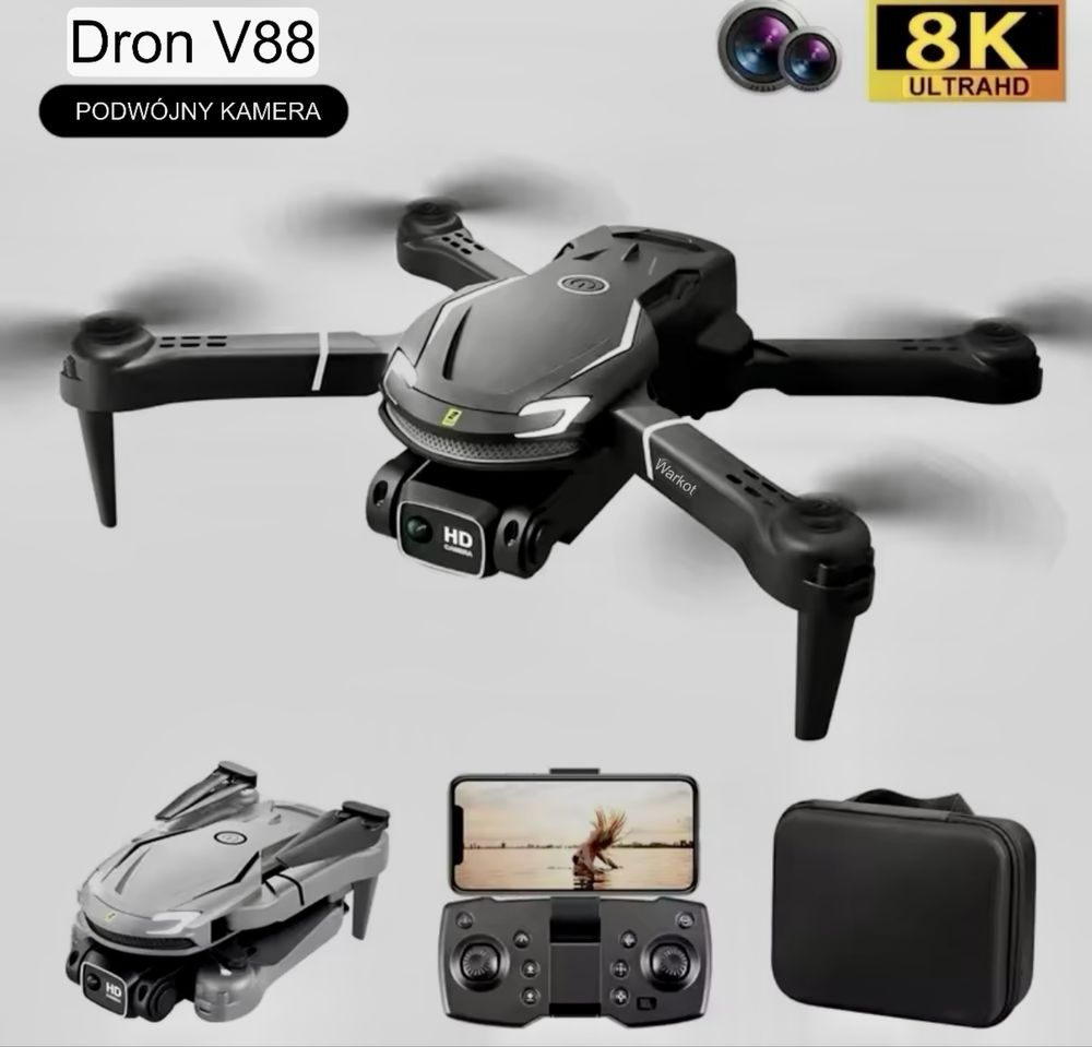 Dron V88 z Podwójną Kamerą 8K ULTRA HD