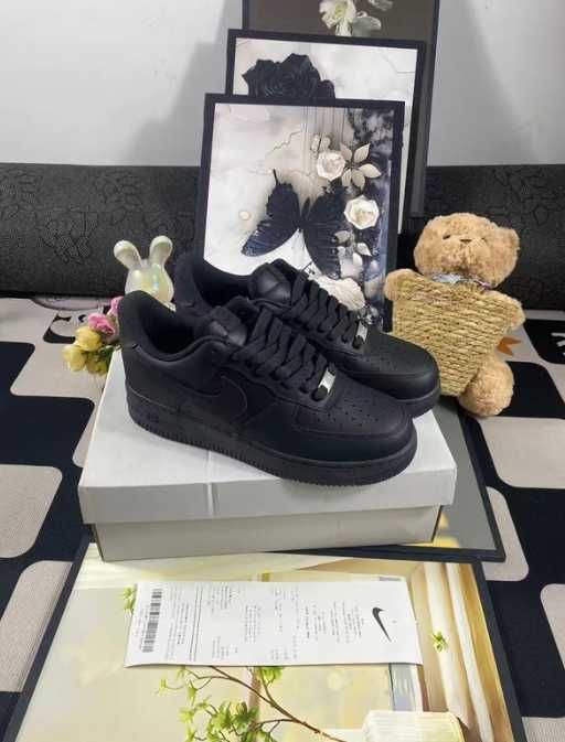 ButyDamskie Nike_Air_Force_1_Low_'07_Black_Uniseks R.41