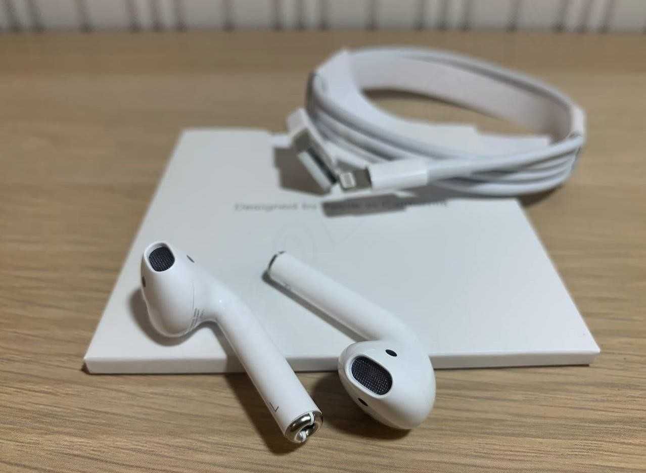 Беспроводные Наушники AirPods 2 1в1 Lux качества +чехол