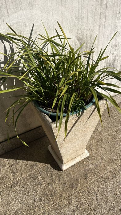 Vaso quadrado em pedra – excelente estado