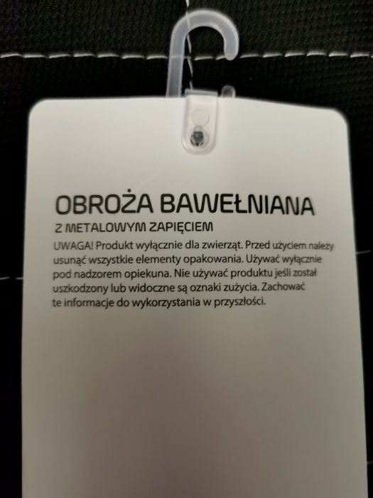 Obroża dla psa obwód 30-38cm nowa bawełniana